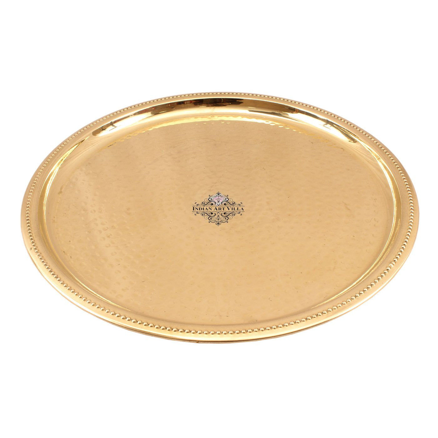 Brass Hammered Serving Plate, Tableware, Serveware, Dinnerware - 36cm